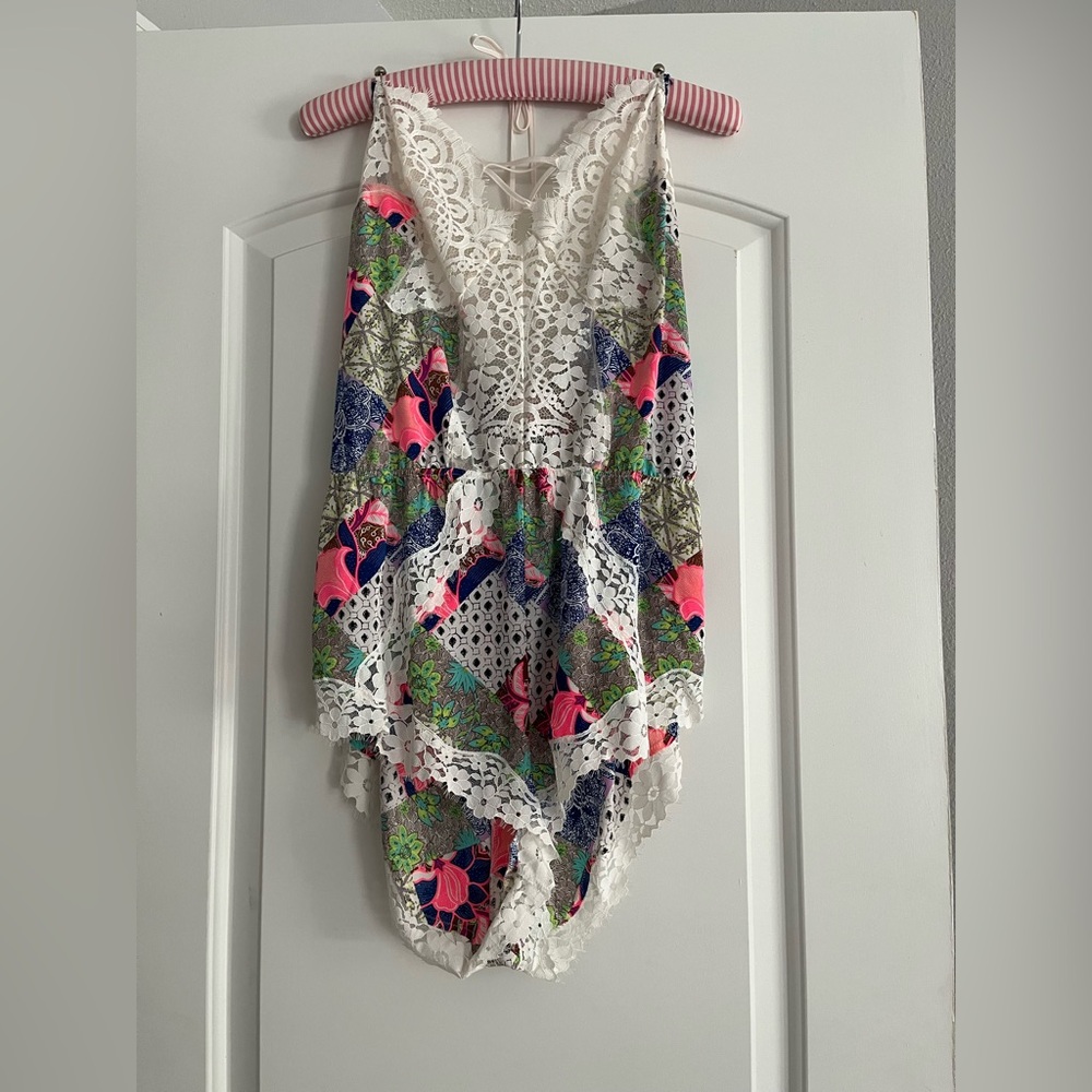 VS Satin Lace Romper